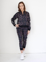 ヒョウ柄ジャージ/BK