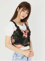 ビスチェ×パフスリーブT-シャツSET/ブラック