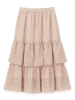 ビンテージコバナガラティアードスカート/ピンク