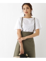 フレアスリーブカットソー/ホワイト(001)