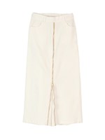 フロントジップスカートライクパンツ/ホワイト