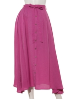 フロントボタンスカート/ピンク
