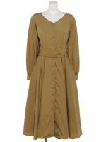フロントボタンデザインワンピース/KHAKI