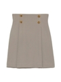 フロントボタンミニスカート/GRN