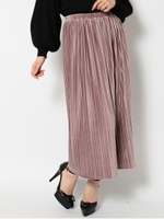ベロアプリーツスカート/PPL