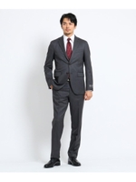 ペンシルストライプスーツ　Fabric by NIKKE/チャコールグレー(314)