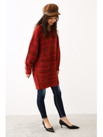 マルチグラデーションニットワンピース/RED