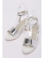 メタリックサンダル/シルバー