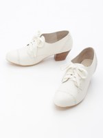 メダリオンレースアップ/アイボリー