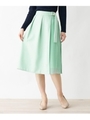 ラップ風サイドプリーツスカート/ライトグリーン(021)