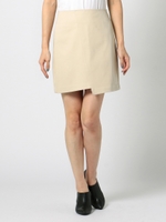 ラップ風ミニスカート/ベージュ