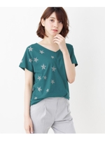 ラメスターTシャツ/ダークグリーン(023)