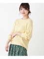 ラメ混ドルマンロングニット/レモンイエロー(031)