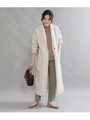 リネンロングコート/ライトベージュ(067)