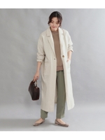 リネンロングコート/ライトベージュ(067)
