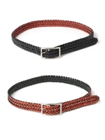 リバーシブル レザー メッシュベルト/ブラック(019)