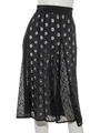 レースパッチワークスカート/ブラック