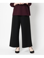 レーヨン混ワイドパンツ/ブラック(019)