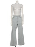 ワイドデニムサスペパンツ/ライトブルー