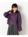ワッフルプルパーカー/パープル