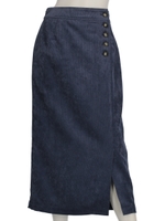 ヴィンテージコールナロースカート/ブルー