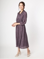 花びらプリント3Wayボウタイワンピース/ブラウン