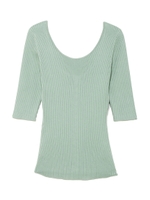 後ろ開きリブニット/MNT