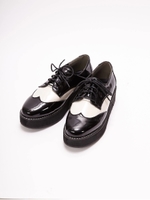 厚底レースアップシューズ/ベージュ