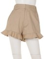 裾ペプラムショートPT/ベージュ