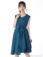 裾レース切替ドレス/ミドリ