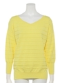 前後2wayドルマンゆるニットプルオーバー/イエロー