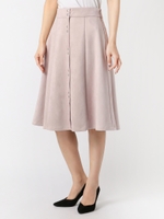 双子ボタンフレアスカート/ラベンダー