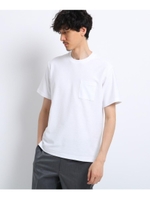 梨地 クルーネック Tシャツ/ホワイト(001)