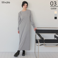 2setレイヤードカットソーワンピース