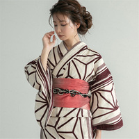 [単品]麻の葉古典柄綿麻浴衣