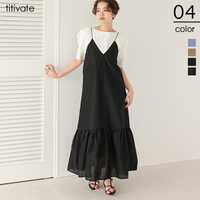 バックリボンキャミソールワンピース