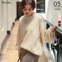 ハンドライクオーバーサイズローゲージニット