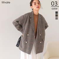 ゴールド釦ダブルテーラードジャケット