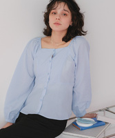 ペプラムオフショルダーブラウス