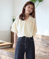 ボリュームスリーブスキッパーブラウス