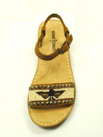 【MINNETONKA】ビーズ刺繍アンクルストラップサンダル