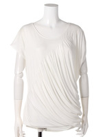 Side gathered drape tee