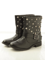 【glifeed】星型スタッズ付エンジニアブーツ