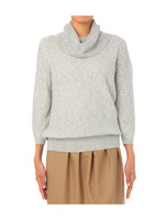 ミックスカラータートルニットプルオーバー