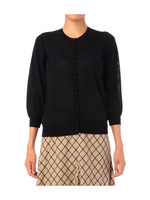 異素材MIXニットカーディガン