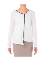 布帛切り替えアシンメトリープルオーバー