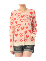 2トーンハートニットカーディガン