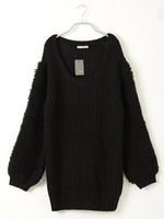 スリーブ編み替えニットOP