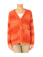 メランジボーダーカーニットディガン