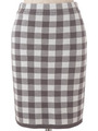 チェックニットタイトスカート
